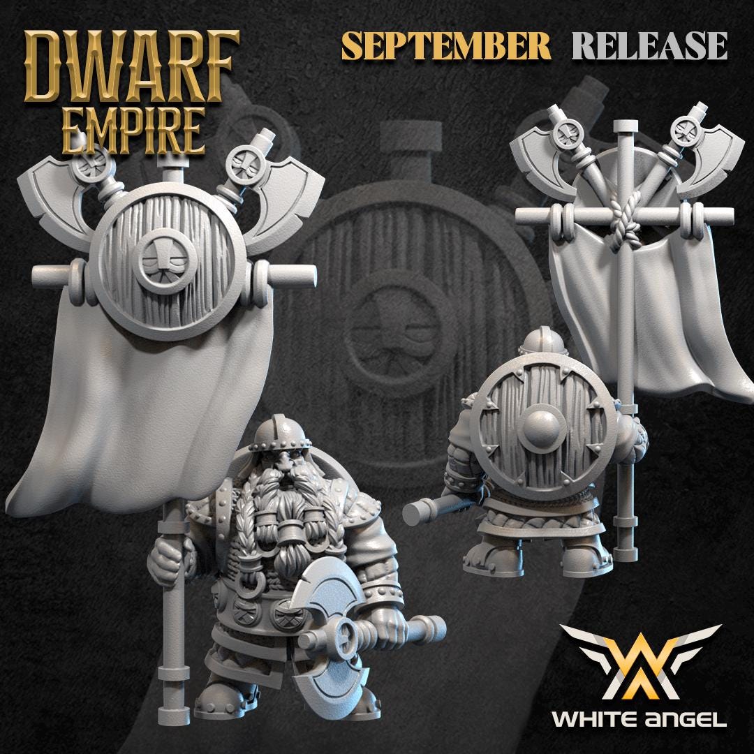 Dwarf Warriors | Dwarf Empire | by White Angel Miniatures | Fantasy | DnD | Tabletop Games | Wargaming | Miniature