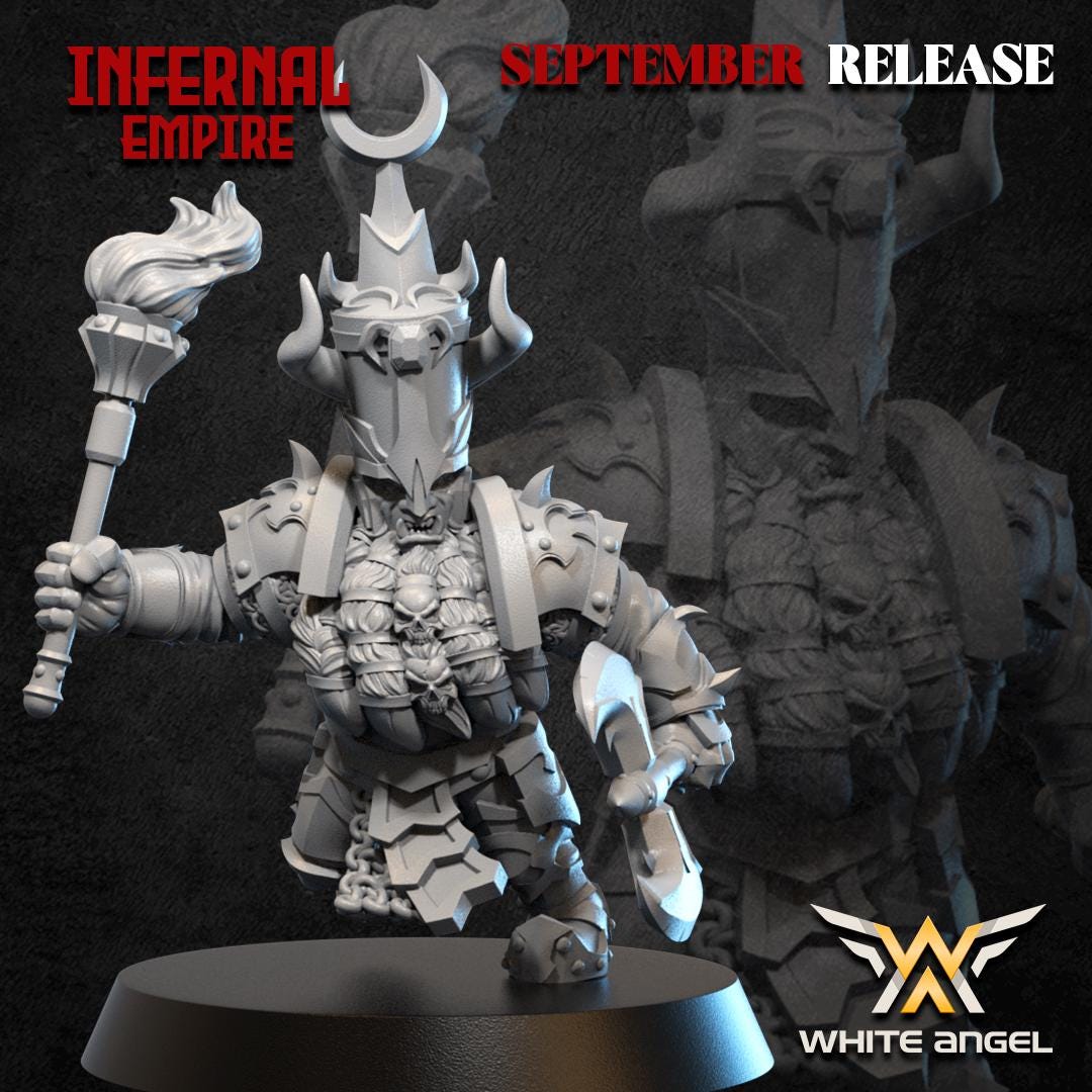 Infernal Commander | Infernal Empire | by White Angel Miniatures | Fantasy | DnD | Tabletop Games | Wargaming | Miniature