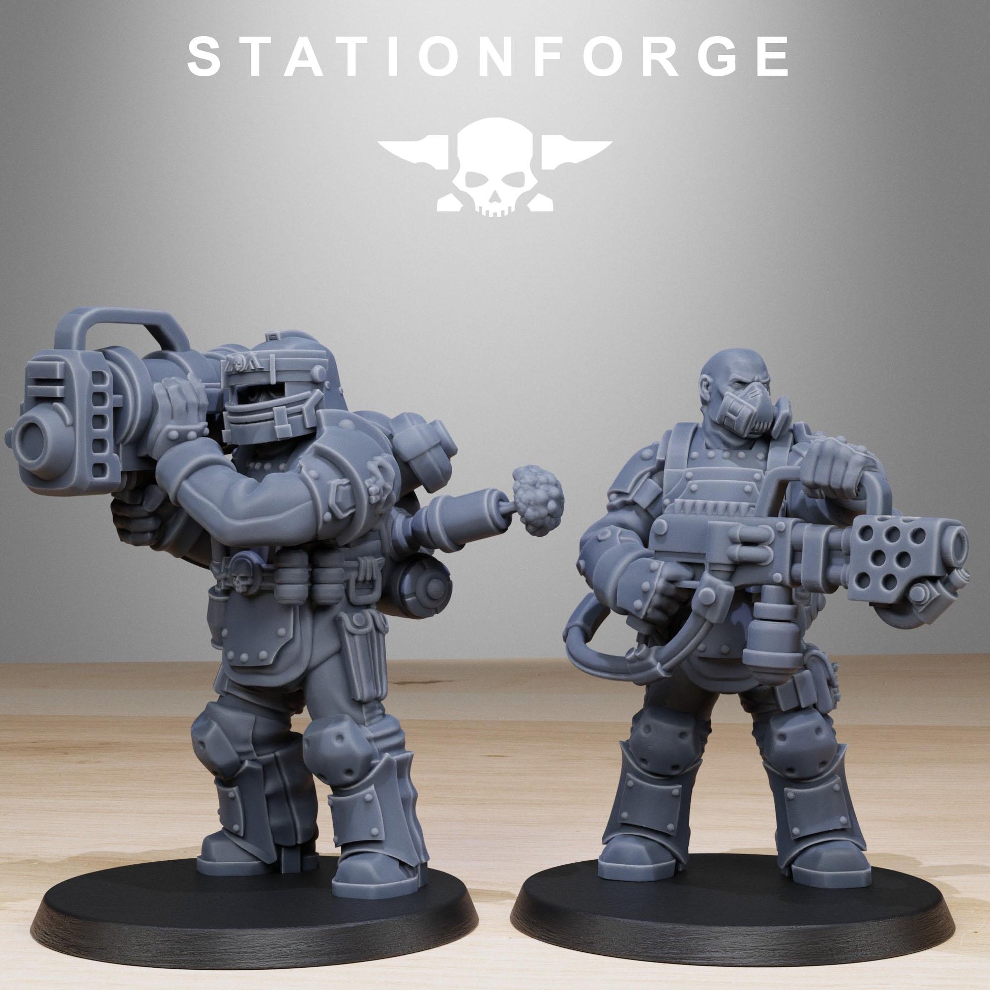 GrimGuard Armored Squad | Stationforge | Tabletop Wargaming Miniature Grim Dark Sci-Fi Proxy