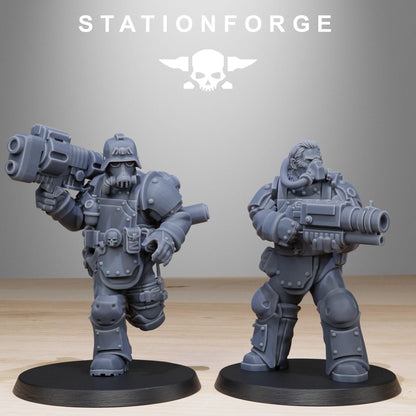 GrimGuard Armored Squad | Stationforge | Tabletop Wargaming Miniature Grim Dark Sci-Fi Proxy