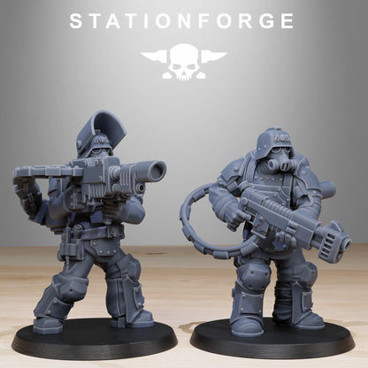 GrimGuard Armored Squad | Stationforge | Tabletop Wargaming Miniature Grim Dark Sci-Fi Proxy