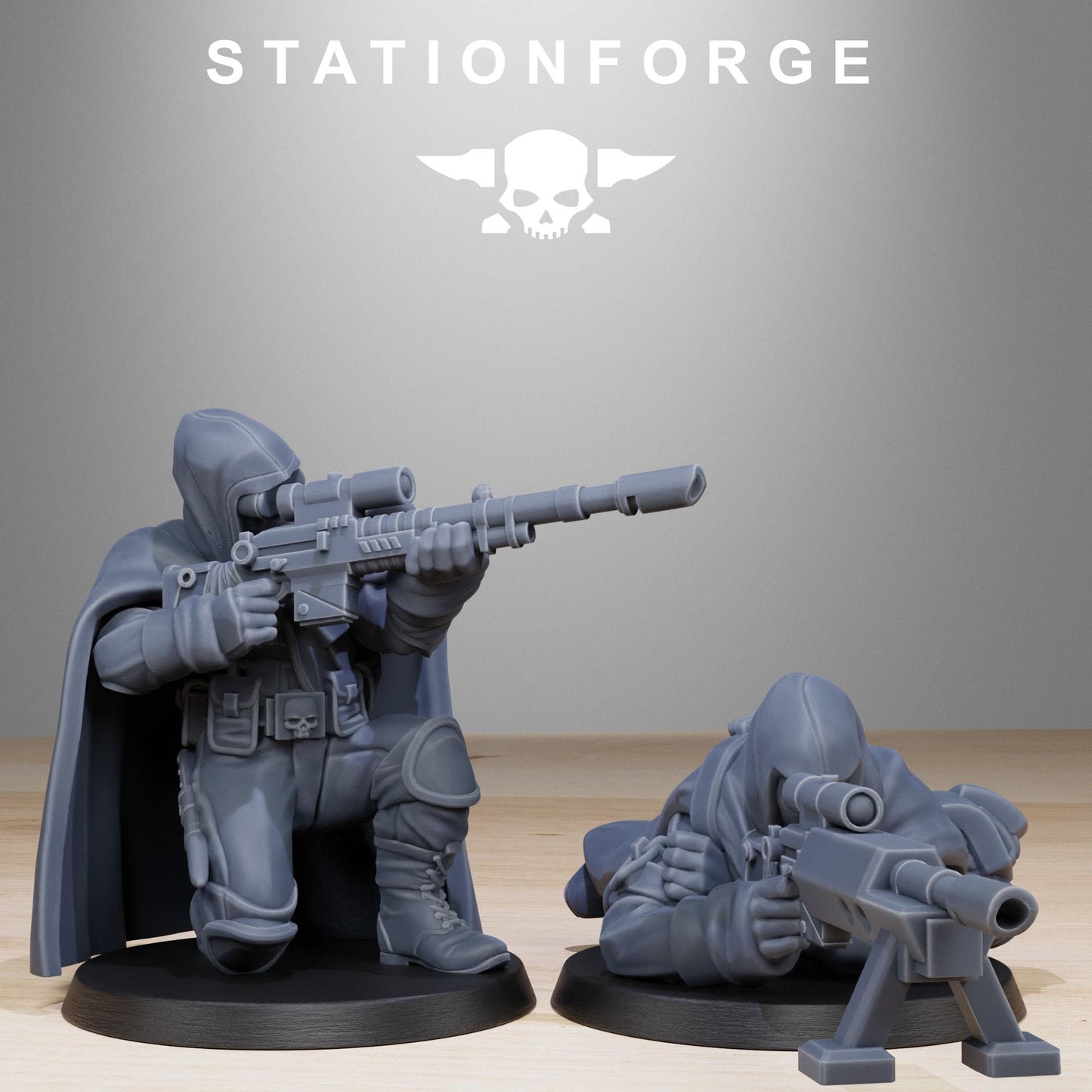 GrimGuard Snipers | Stationforge | Tabletop Wargaming Miniature Grim Dark Sci-Fi Proxy