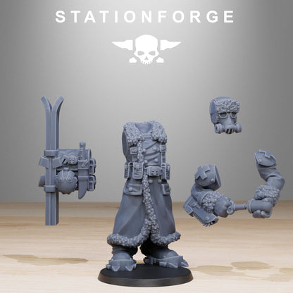 GrimGuard Frostwatch Skiers | Stationforge | Tabletop Wargaming Miniature Grim Dark Sci-Fi Proxy