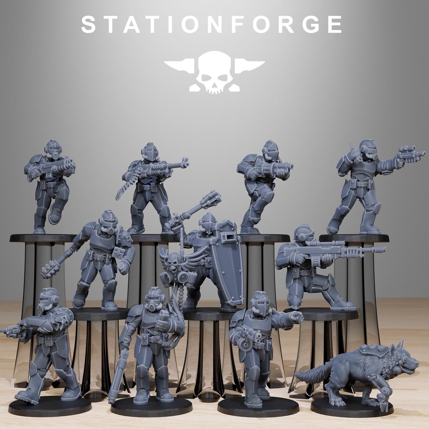 GrimGuard Enforcers | Stationforge | Tabletop Wargaming Miniature Grim Dark Sci-Fi Proxy