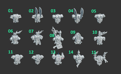 Eternal Pilgrims Backpack Upgrade Pack | Greytide Studios | Tabletop Wargaming Miniature Grim-Dark Sci-Fi Proxy