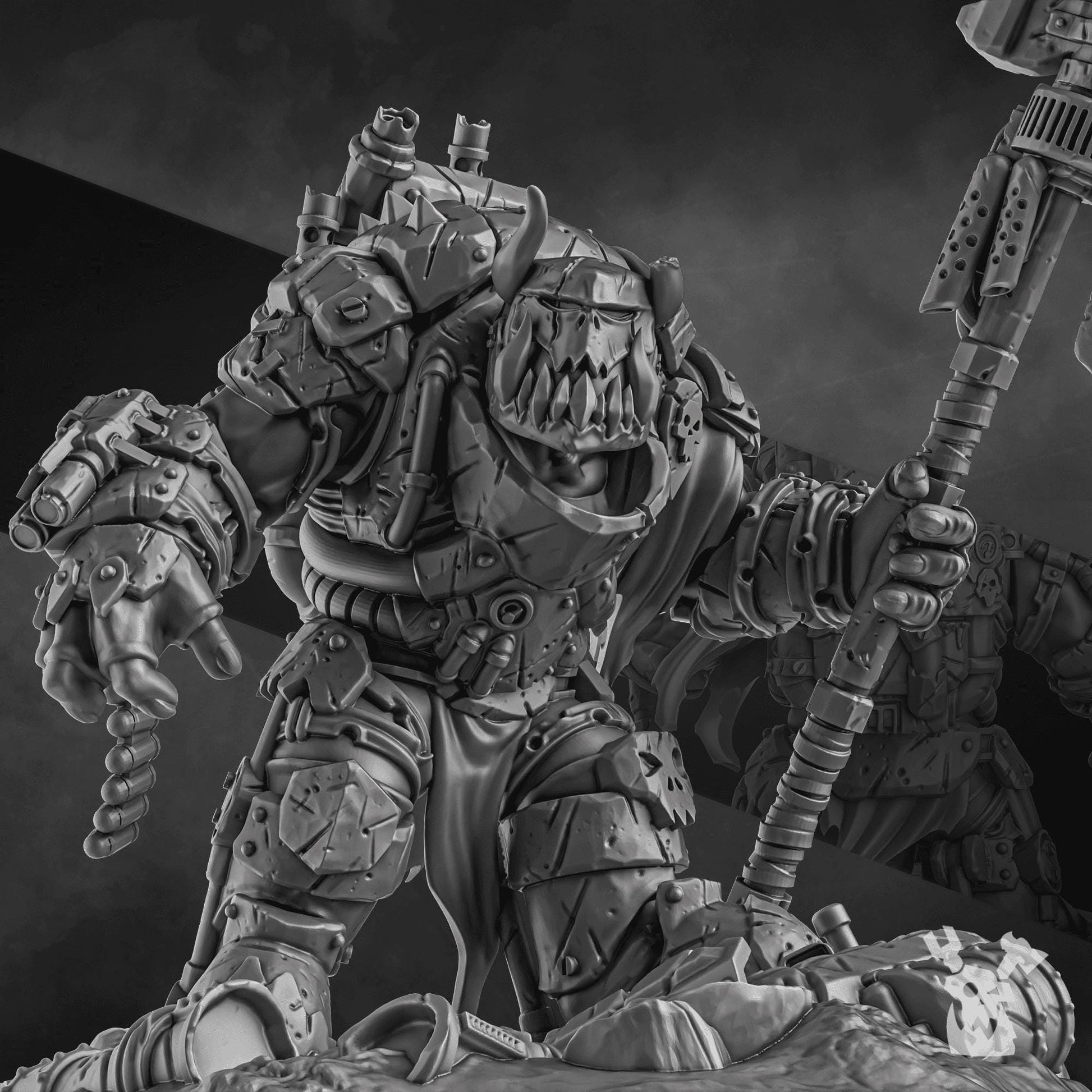 Bull&#39;War Boss • DakkaDakka.store • Tabletop Wargaming Miniature Grim-Dark Sci-Fi Proxy