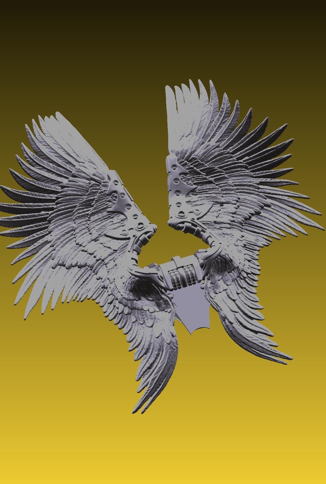 Angel Wings Backpacks - Atlan Forge - Upgrade parts / 32mm compatible - Tabletop Miniature | Grimdark Sci-Fi Proxy