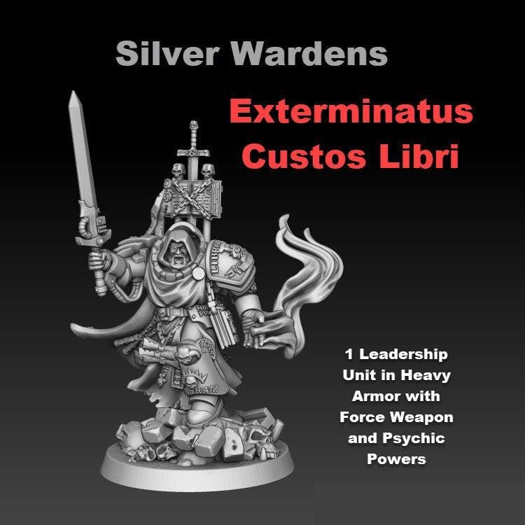 Silver Wardens - Liborum Space Mage - DMG Minis - Tabletop Wargaming Miniature Sci-Fi/Fantasy/Daemon/Proxy