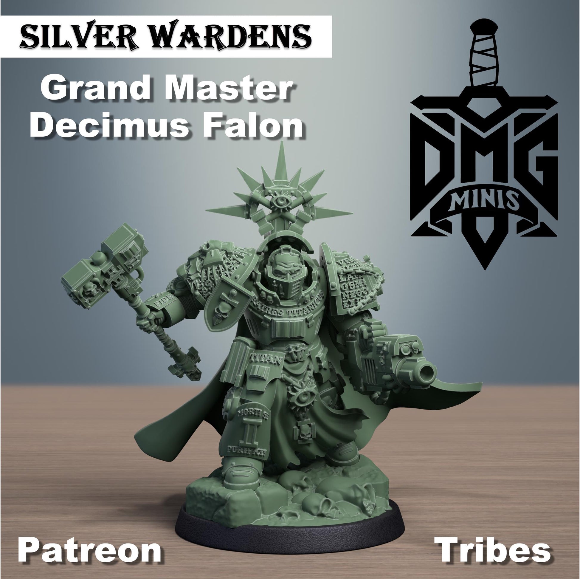 Decimus Falon - Silver Wardens - DMG Minis - Tabletop Wargaming Miniature Grim Dark/Sci-Fi/Proxy