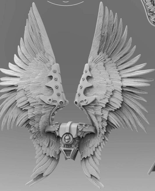 Angel Wings Backpacks - Atlan Forge - Upgrade parts / 32mm compatible - Tabletop Miniature | Grimdark Sci-Fi Proxy