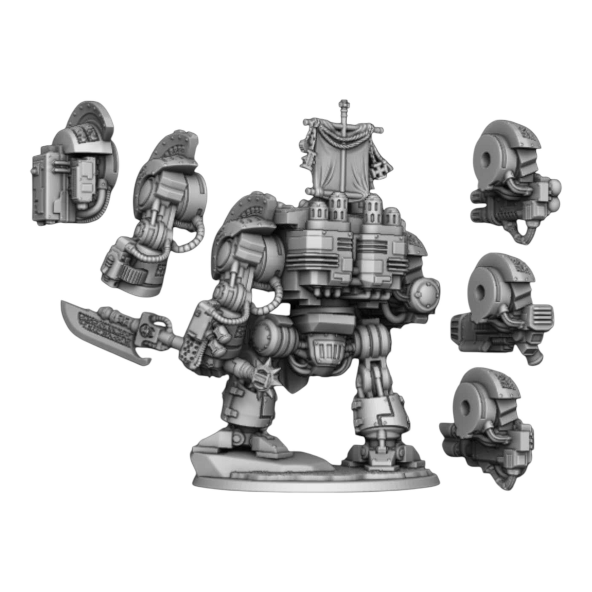 Silver Wardens - Death Robot of Veneration - DMG Minis - Tabletop Wargaming Miniature Sci-Fi/Fantasy/Chaos/Daemon/Proxy