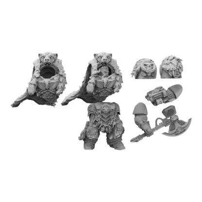 Asgardian Endre Isklaw on the Bear Chariot - Atlan Forge - Tabletop Wargaming Miniature Sci-Fi/Proxy/Modular