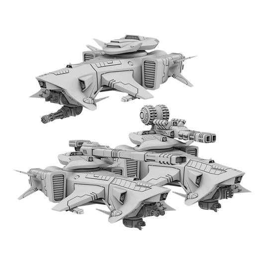 X-97A Tiburon Tank / X-87A Splenden Transport - Hive Droids - Hivemind Minis - Tabletop Wargaming Miniature Sci-Fi/Tank/Proxy