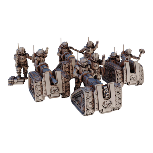 Rainfire Artillery (x3) | Surrogate Miniatures | Tabletop Wargaming Miniature Grim Dark Sci-Fi Proxy Modular