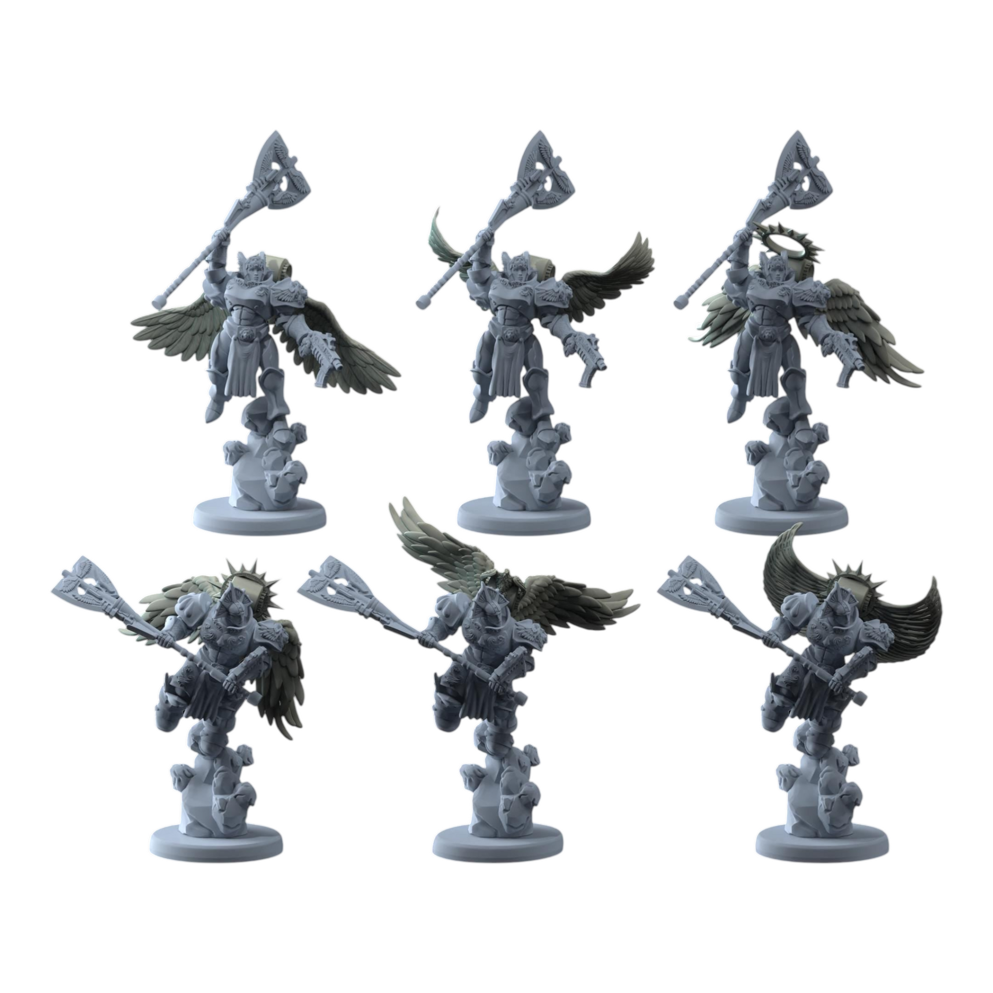 Winged Blood Guard | Printerra Studios | Tabletop Wargaming Miniature Grim Dark Sci-Fi Proxy