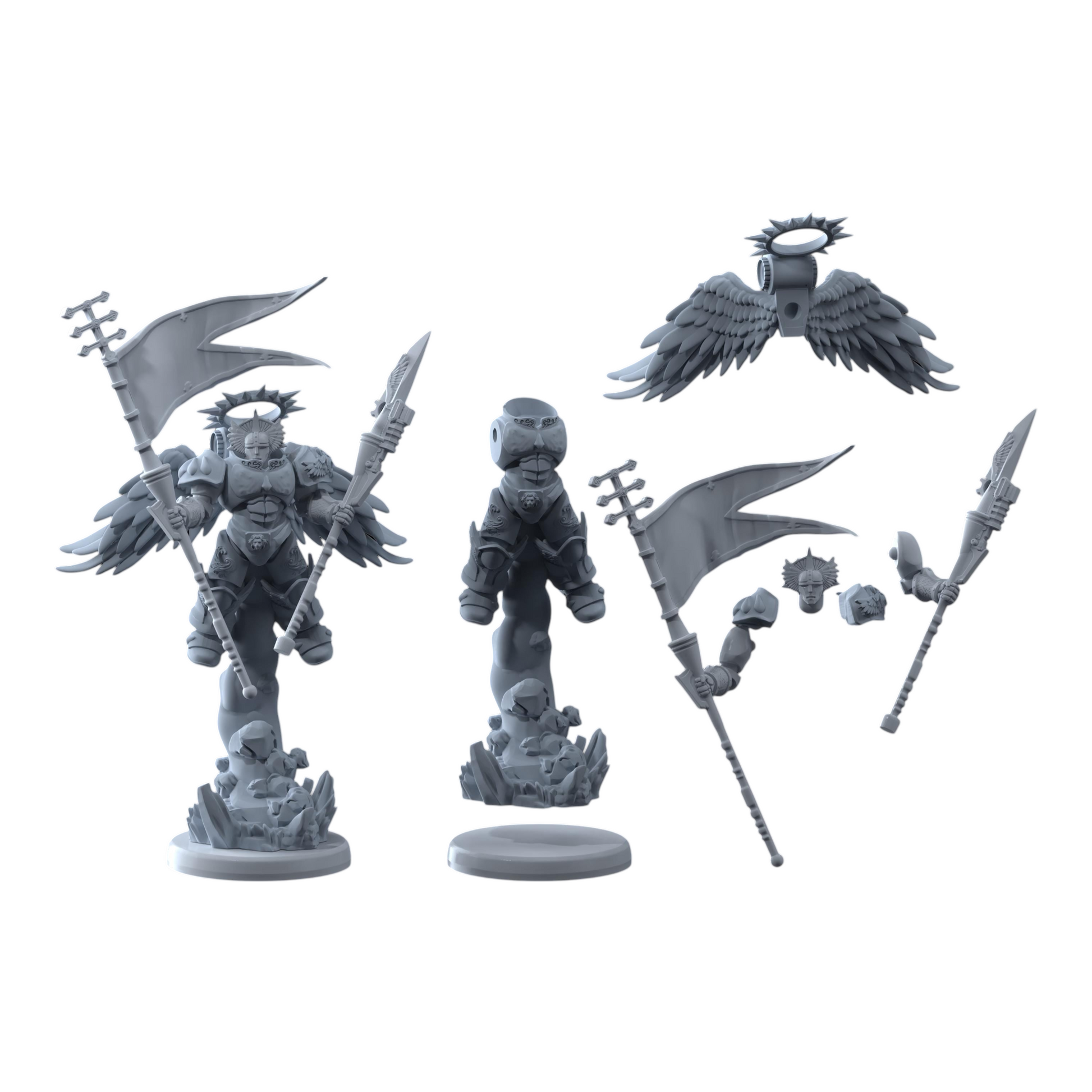 Winged Blood Guard | Printerra Studios | Tabletop Wargaming Miniature Grim Dark Sci-Fi Proxy