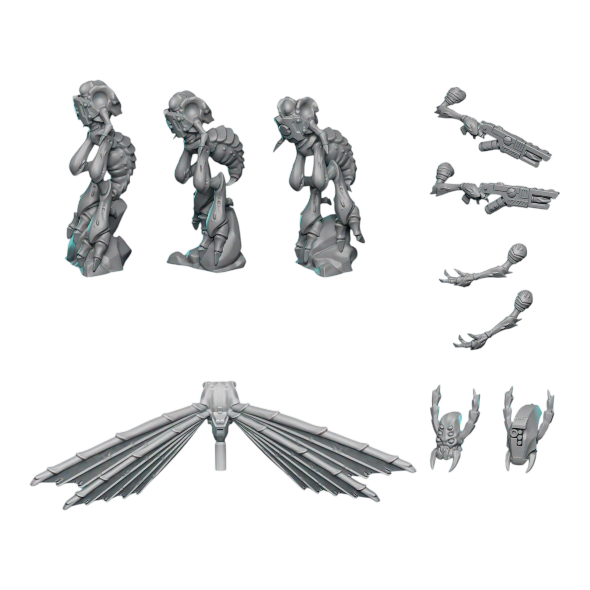 Insectoid Helper Kill Squad | by Shaso Picasso | Wargaming Proxy | Tabletop Games | Resin Miniatures