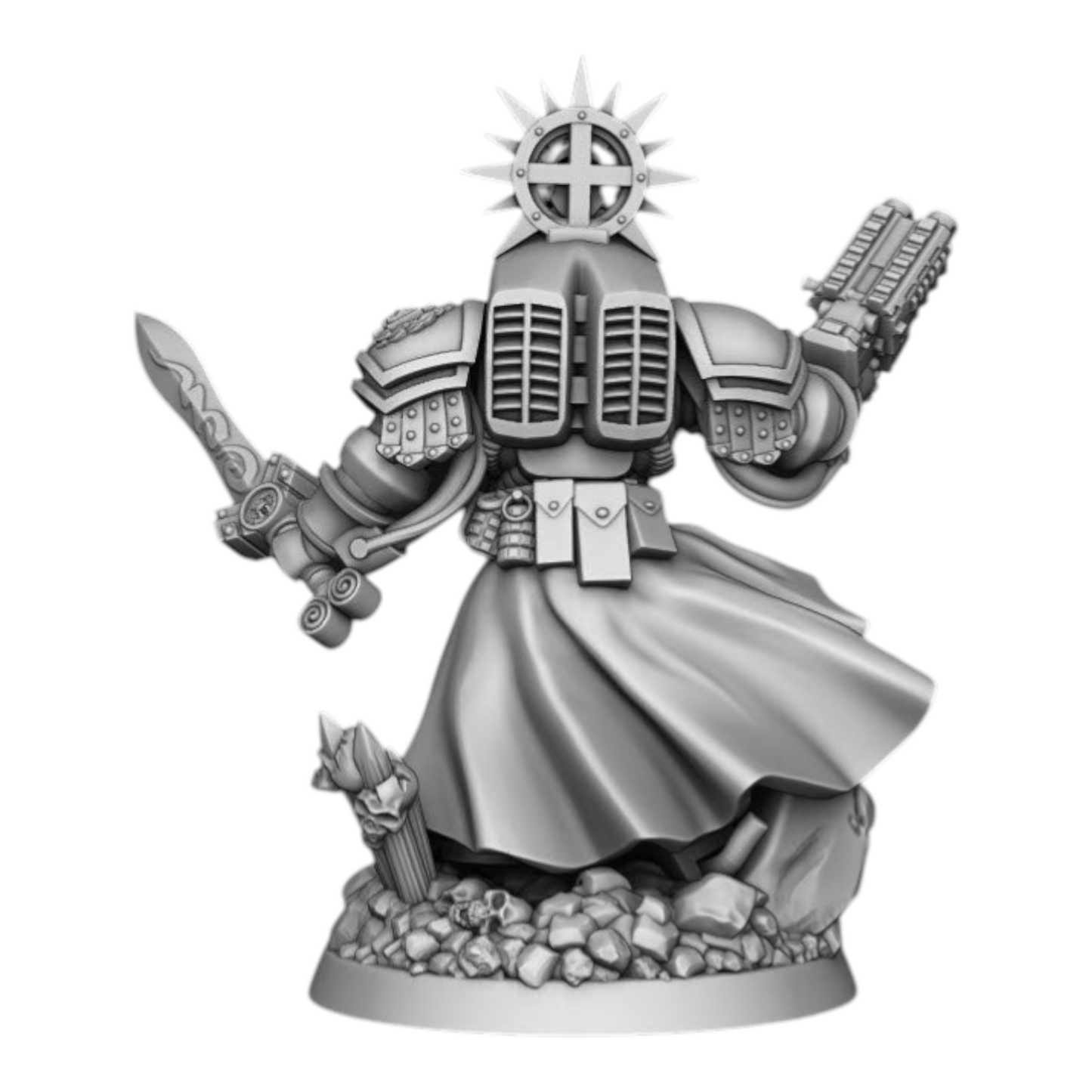 Sons of Spartania - Heavy Captain - DMG Minis - Tabletop Wargaming Miniature Sci-Fi/Fantasy/Daemon/Proxy