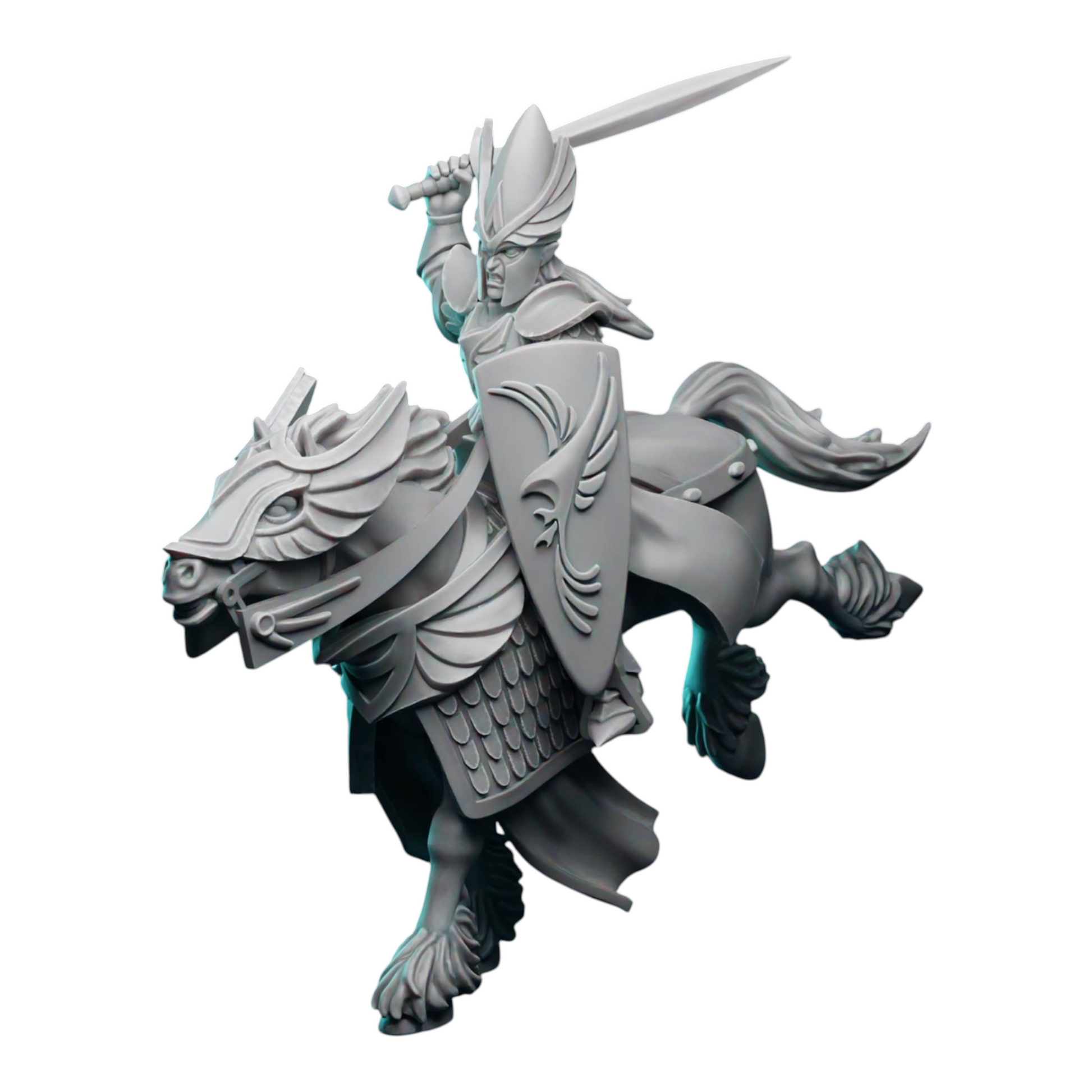 Silver Knights (x5) | by Pink Dragon Miniatures | Fantasy Wargaming Proxy | Tabletop Games | Resin Miniatures