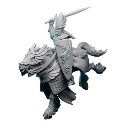 Silver Knights (x5) | by Pink Dragon Miniatures | Fantasy Wargaming Proxy | Tabletop Games | Resin Miniatures