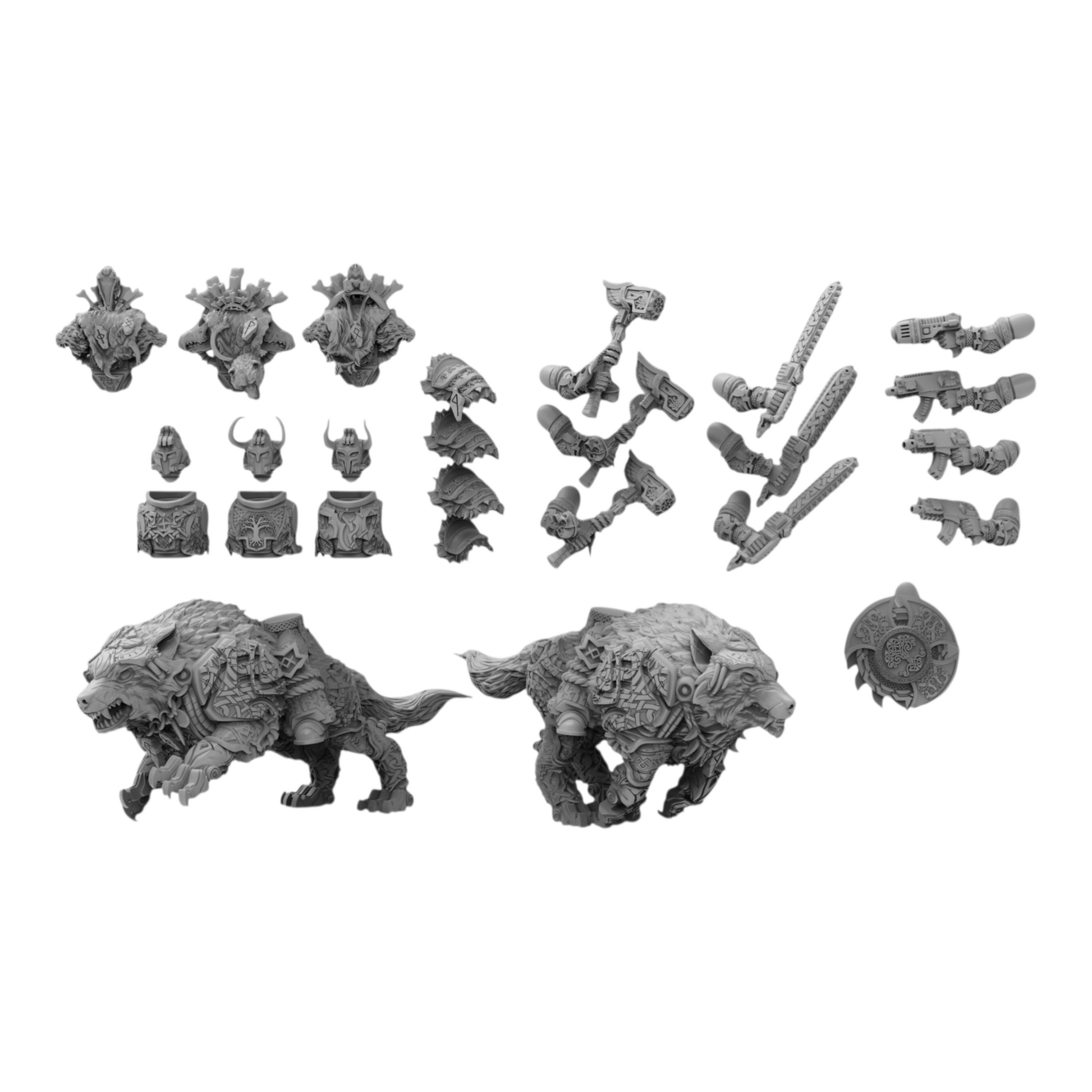 Asgardian Wolf Riders - Atlan Forge - Tabletop Wargaming Miniature Sci-Fi Proxy Modular