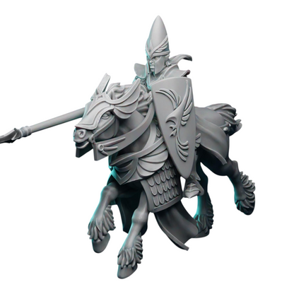Silver Knights (x5) | by Pink Dragon Miniatures | Fantasy Wargaming Proxy | Tabletop Games | Resin Miniatures