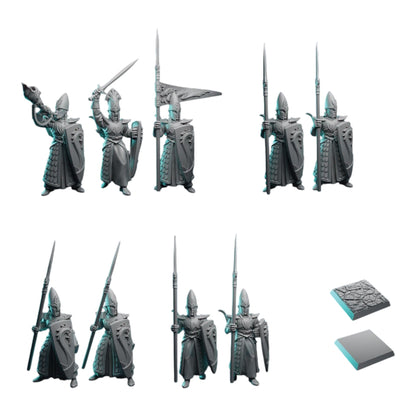 Ocean Guard (x12) | by Pink Dragon Miniatures | Fantasy Wargaming Proxy | Tabletop Games | Resin Miniatures