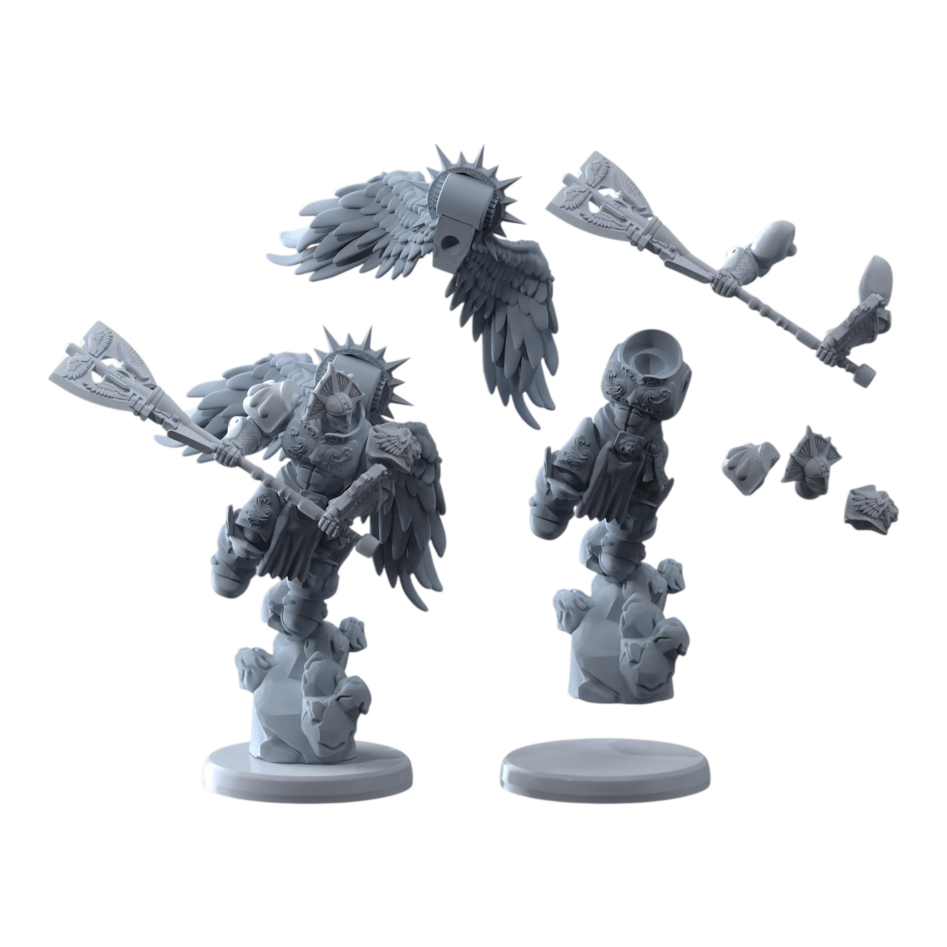 Winged Blood Guard | Printerra Studios | Tabletop Wargaming Miniature Grim Dark Sci-Fi Proxy