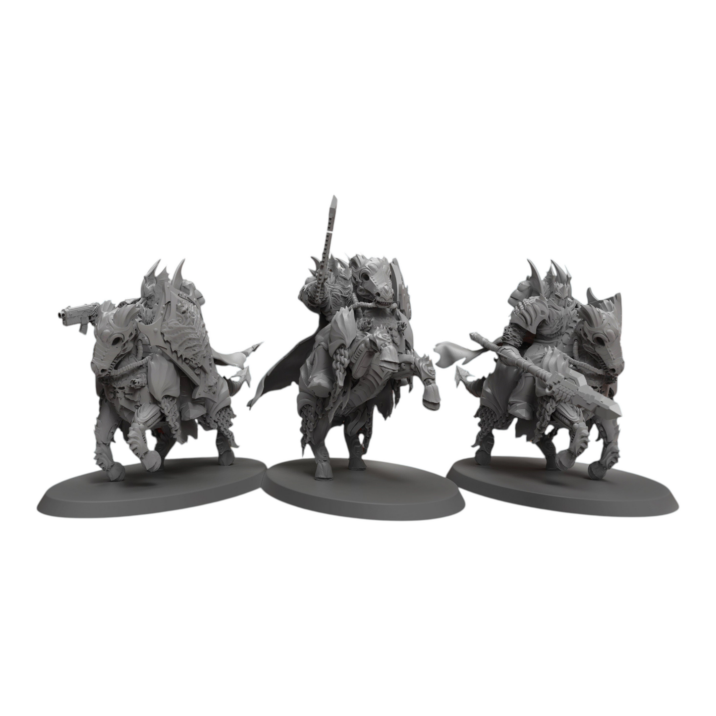Nekramoroi Cavalry - Vampire Knights - Atlan Forge - Tabletop Wargaming Miniature Sci-Fi/Chaos/Daemon/Proxy