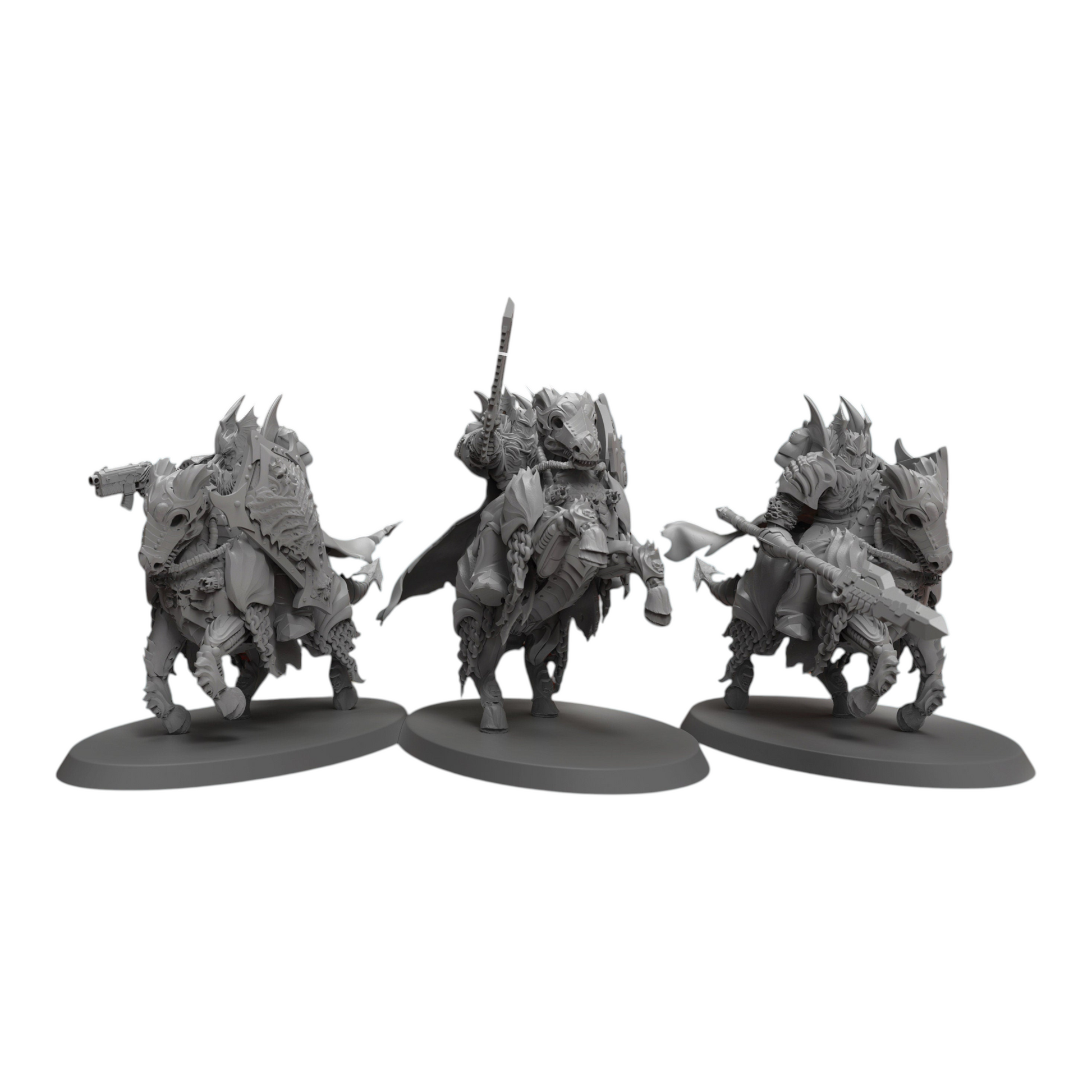 Nekramoroi Cavalry - Vampire Knights - Atlan Forge - Tabletop Wargaming Miniature Sci-Fi/Chaos/Daemon/Proxy