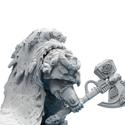 Asgardian Endre Isklaw on the Bear Chariot - Atlan Forge - Tabletop Wargaming Miniature Sci-Fi/Proxy/Modular