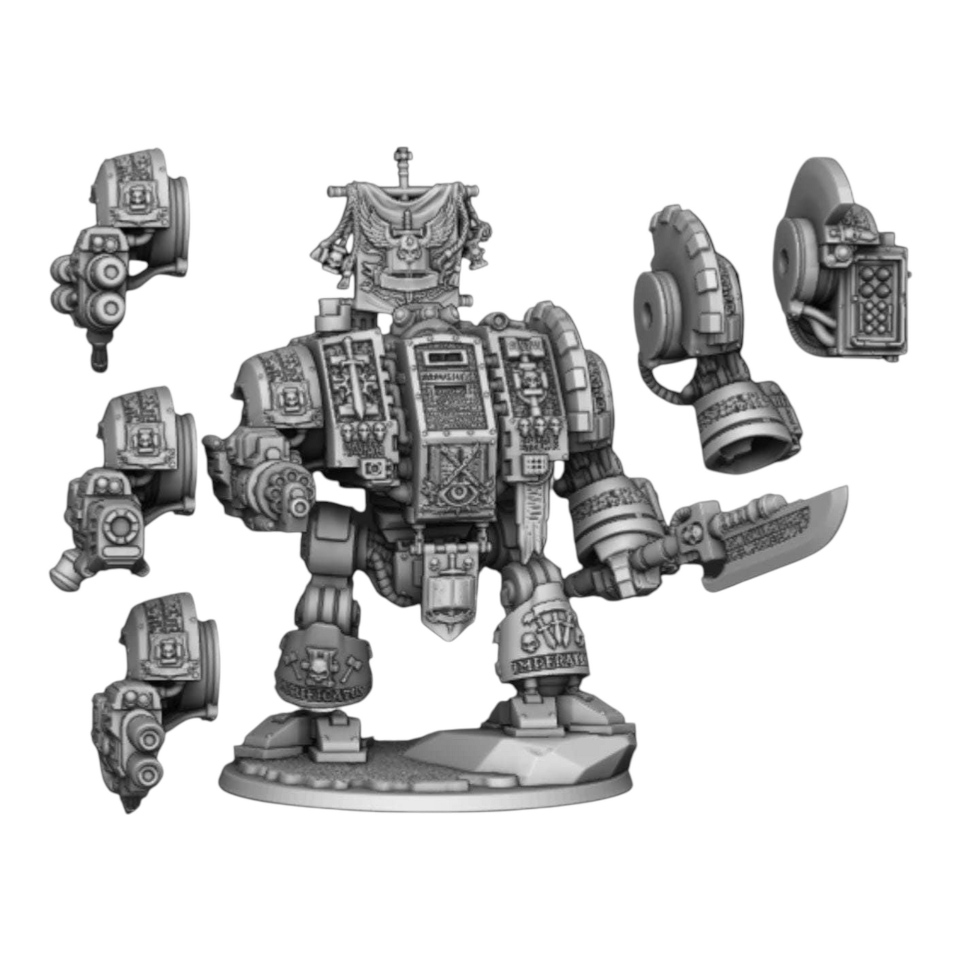 Silver Wardens - Death Robot of Veneration - DMG Minis - Tabletop Wargaming Miniature Sci-Fi/Fantasy/Chaos/Daemon/Proxy