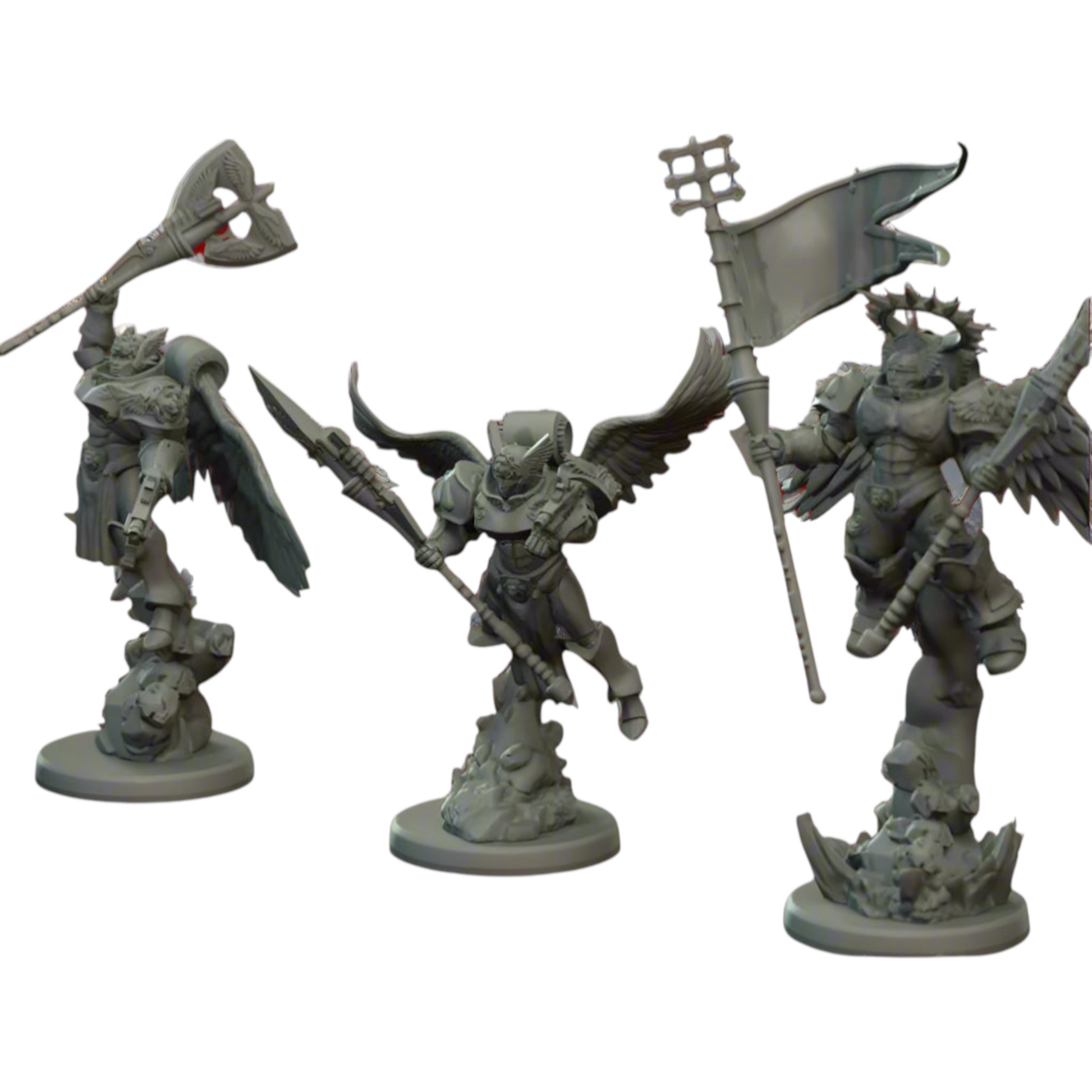 Winged Blood Guard | Printerra Studios | Tabletop Wargaming Miniature Grim Dark Sci-Fi Proxy