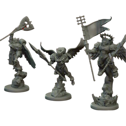 Winged Blood Guard | Printerra Studios | Tabletop Wargaming Miniature Grim Dark Sci-Fi Proxy