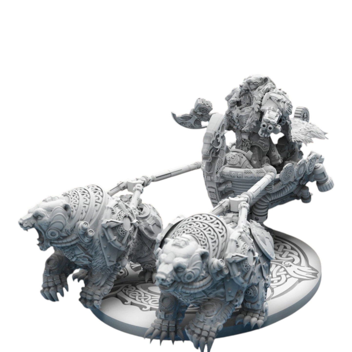 Asgardian Endre Isklaw on the Bear Chariot - Atlan Forge - Tabletop Wargaming Miniature Sci-Fi/Proxy/Modular