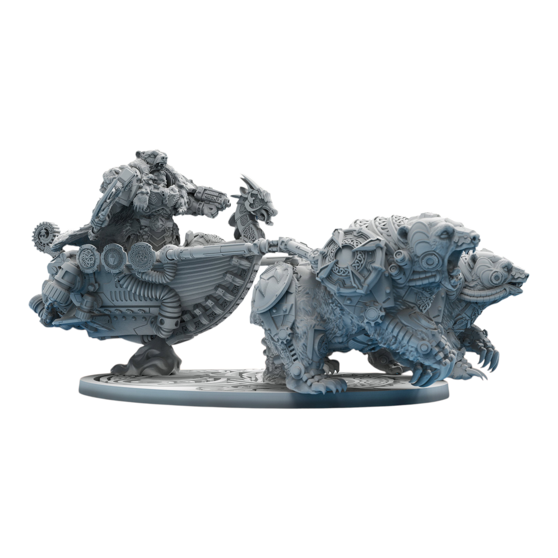 Asgardian Endre Isklaw on the Bear Chariot - Atlan Forge - Tabletop Wargaming Miniature Sci-Fi/Proxy/Modular