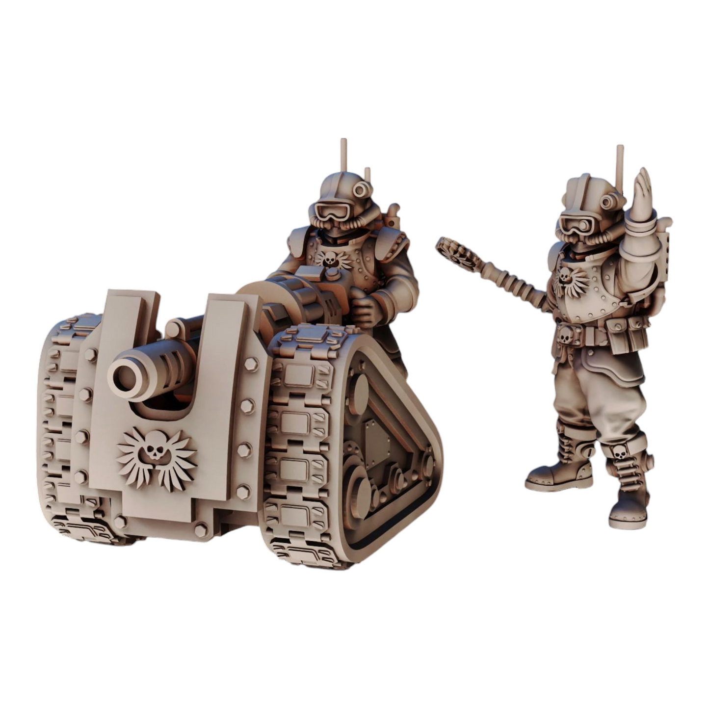 Rainfire Artillery (x3) | Surrogate Miniatures | Tabletop Wargaming Miniature Grim Dark Sci-Fi Proxy Modular