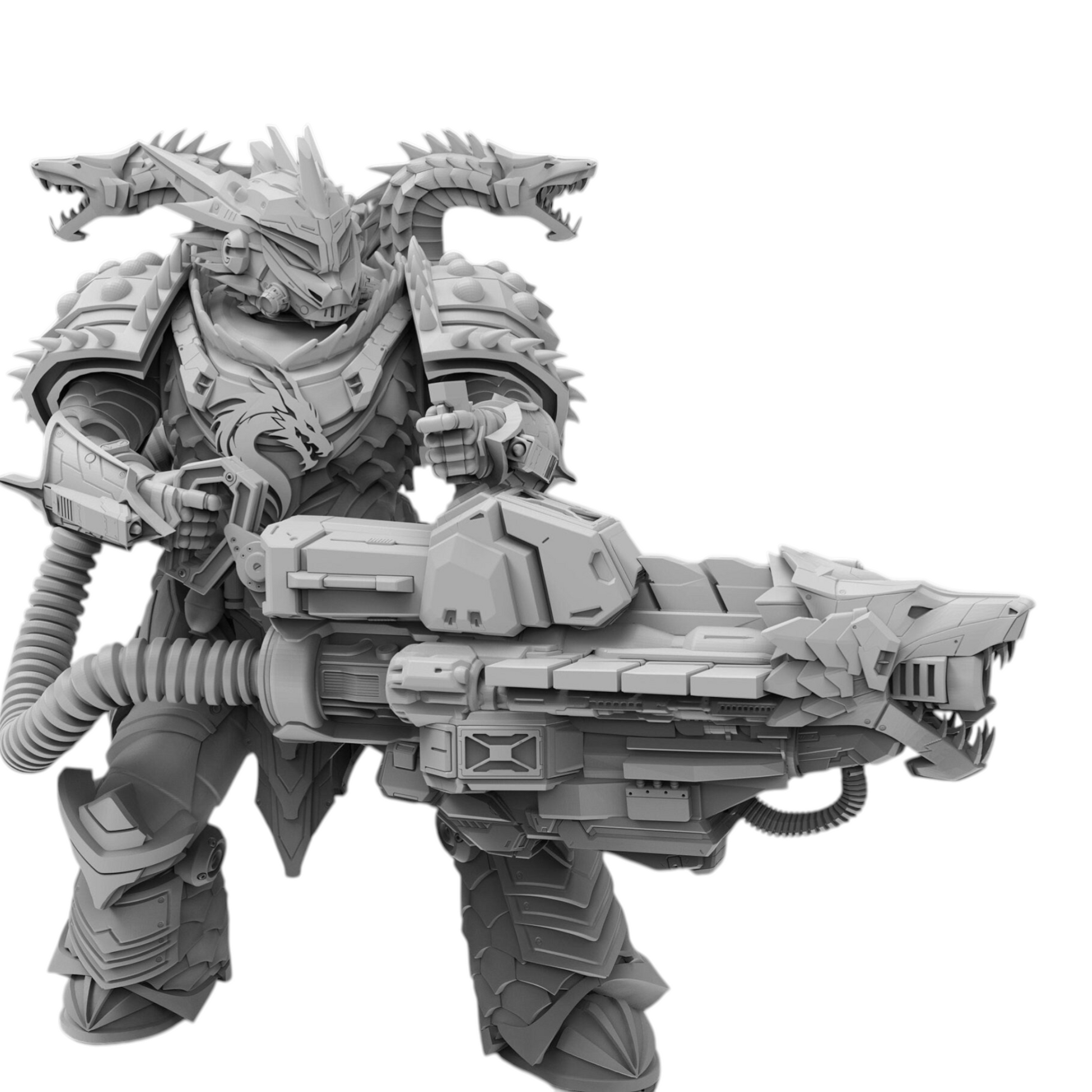 Dragon Knights Incinerators - Atlan Forge - Tabletop Wargaming Miniature Sci-Fi Chaos Daemon Proxy Modular