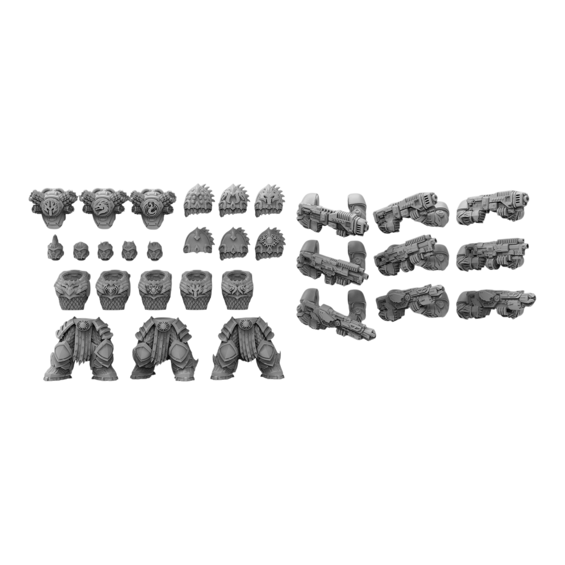 Dragon Aegis Rangers - Atlan Forge - Tabletop Wargaming Miniature Sci-Fi Chaos Daemon Proxy Modular