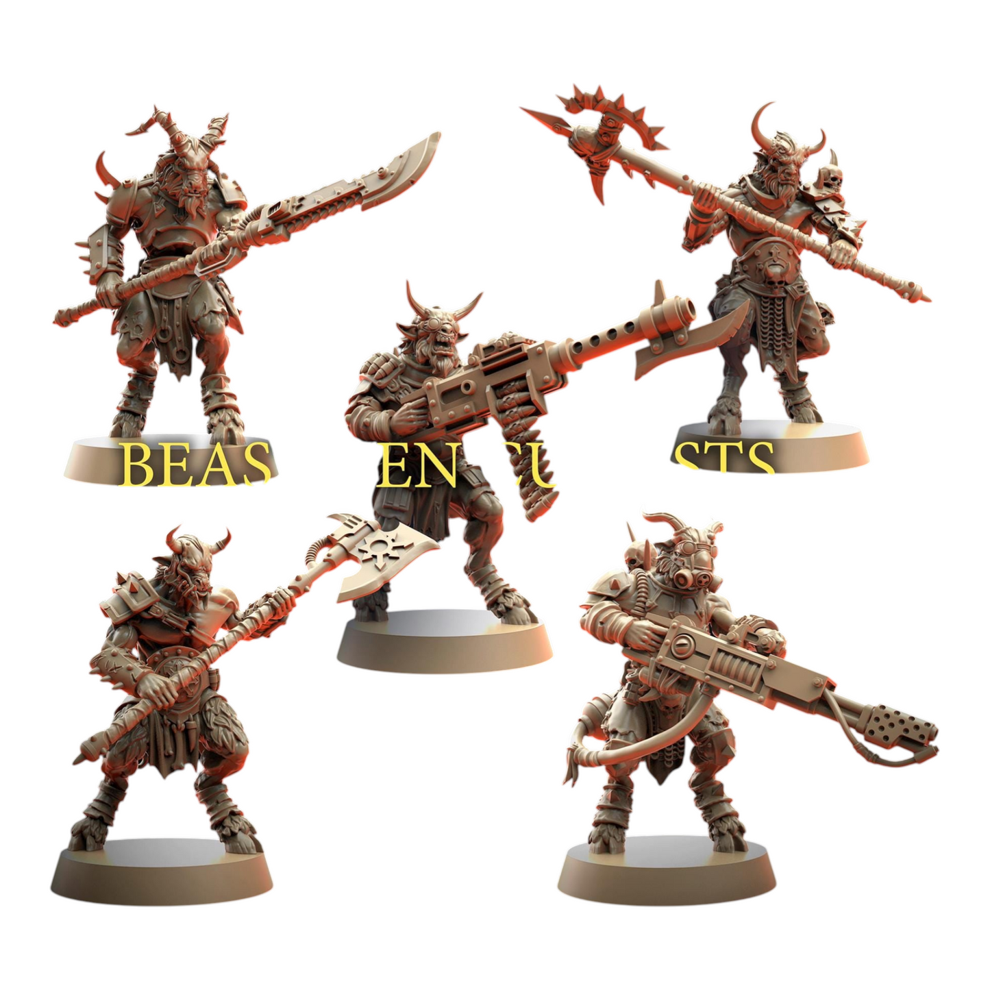 Beastmen Cultists - by TalesKeeper - Tabletop Wargaming Miniature Sci-Fi Chaos Fantasy Daemon Proxy