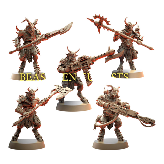 Beastmen Cultists - by TalesKeeper - Tabletop Wargaming Miniature Sci-Fi Chaos Fantasy Daemon Proxy