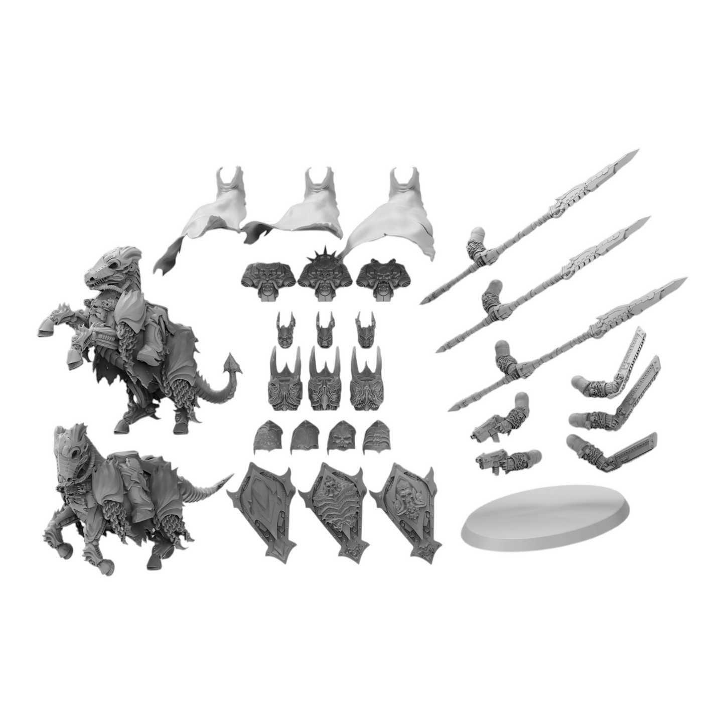 Nekramoroi Cavalry - Vampire Knights - Atlan Forge - Tabletop Wargaming Miniature Sci-Fi/Chaos/Daemon/Proxy