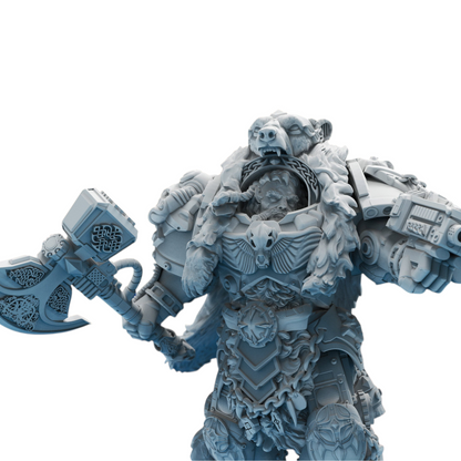 Asgardian Endre Isklaw on the Bear Chariot - Atlan Forge - Tabletop Wargaming Miniature Sci-Fi/Proxy/Modular