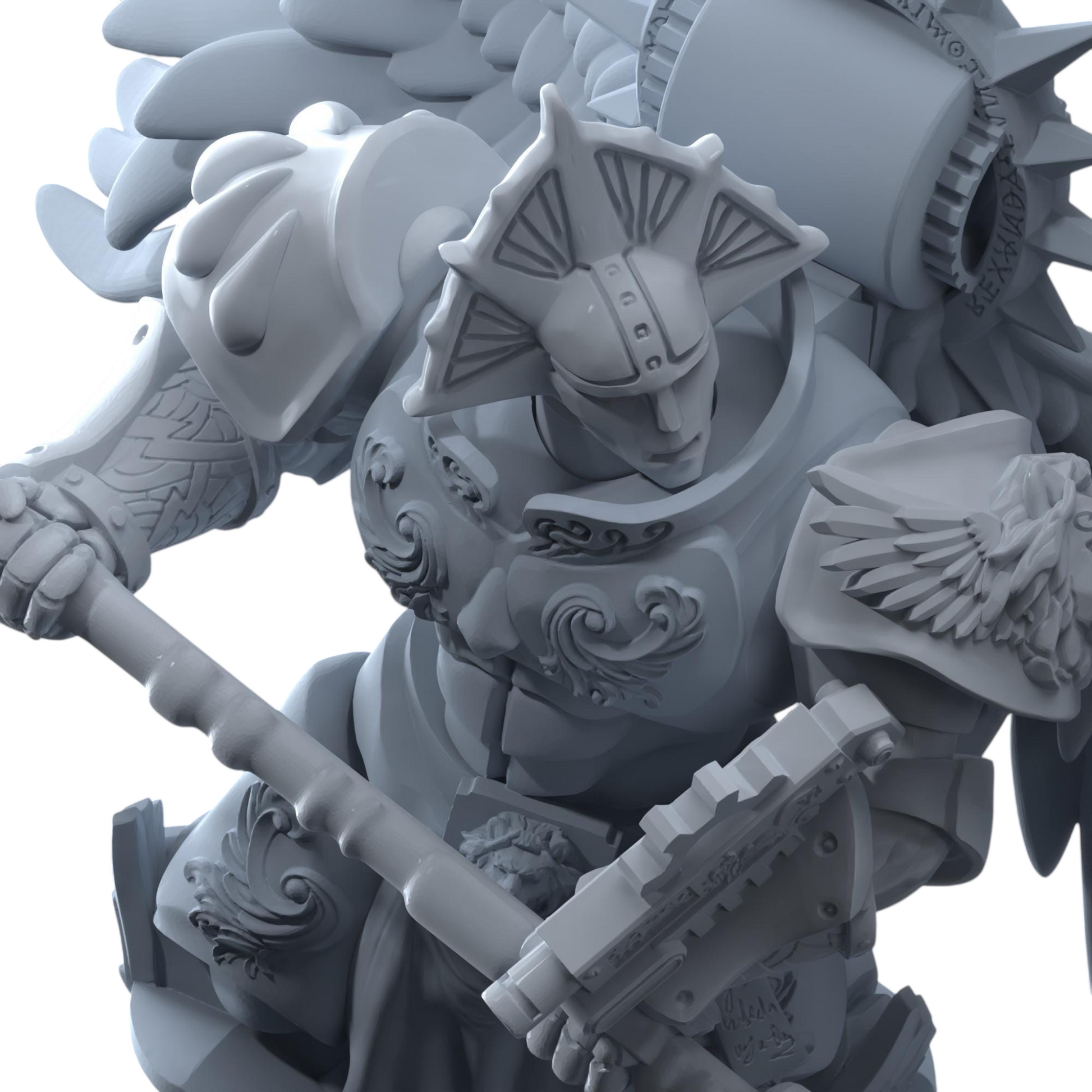 Winged Blood Guard | Printerra Studios | Tabletop Wargaming Miniature Grim Dark Sci-Fi Proxy