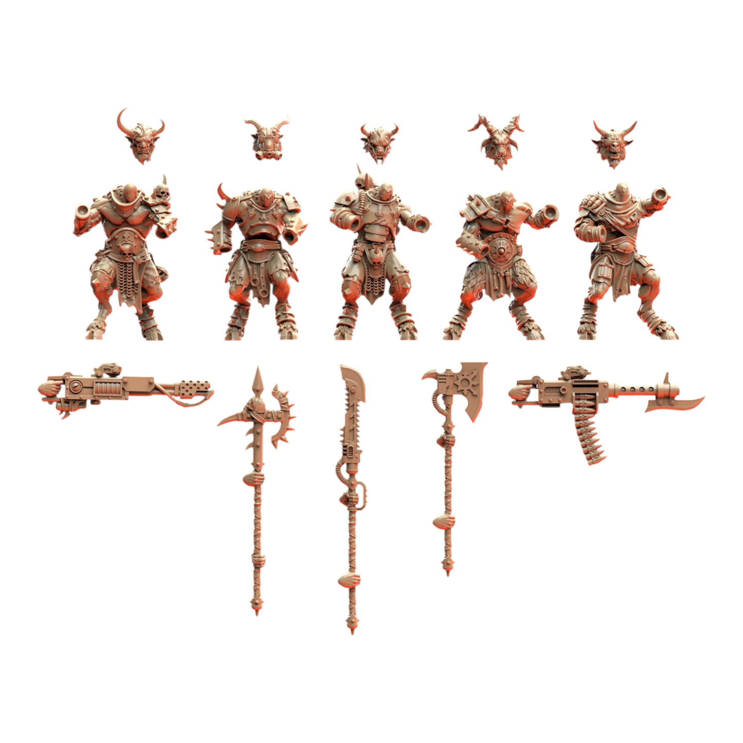 Beastmen Cultists - by TalesKeeper - Tabletop Wargaming Miniature Sci-Fi Chaos Fantasy Daemon Proxy