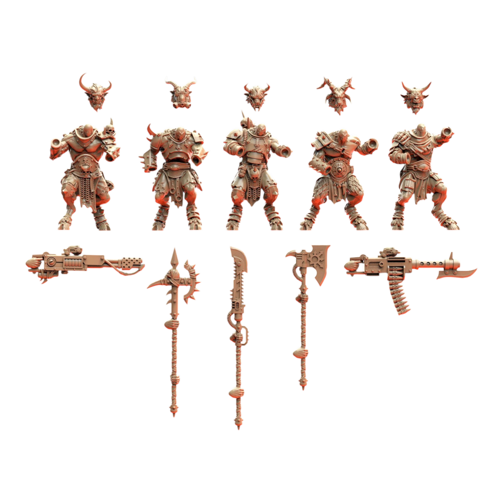 Beastmen Cultists - by TalesKeeper - Tabletop Wargaming Miniature Sci-Fi Chaos Fantasy Daemon Proxy