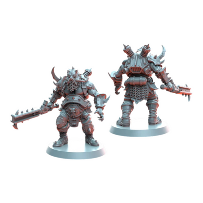 Blood Legion - Officer and Ogre Bodyguards - Proxies / Cultists - by TalesKeeper - Tabletop Wargaming Miniature Sci-Fi Fantasy Proxy