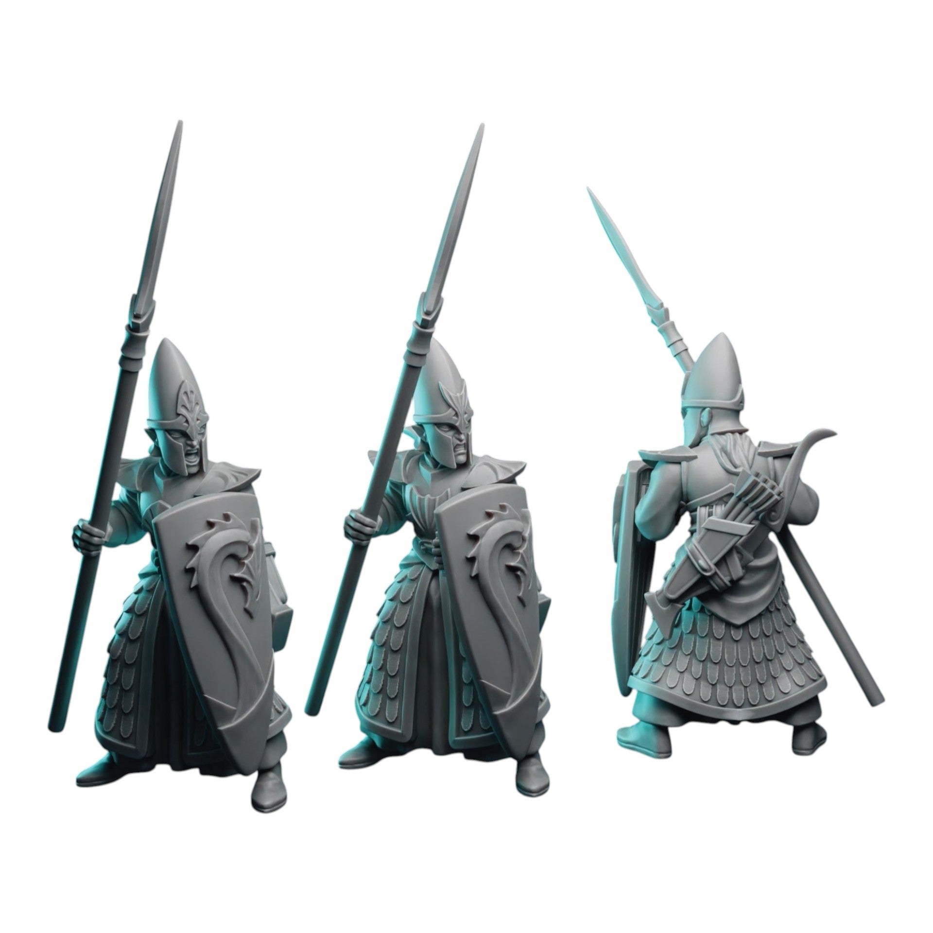 Ocean Guard (x12) | by Pink Dragon Miniatures | Fantasy Wargaming Proxy | Tabletop Games | Resin Miniatures