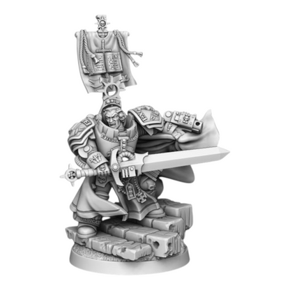 Silver Wardens - Heavy Brother Captain - DMG Minis - Tabletop Wargaming Miniature Sci-Fi/Daemon/Proxy
