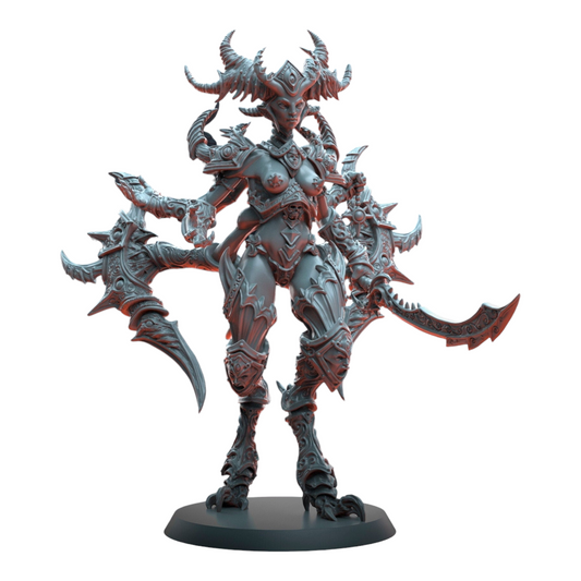 Silvervoile Nyarlyra - Proxies / Daemonic / Prince(ss) - by TalesKeeper - Tabletop Wargaming Miniature Sci-Fi Fantasy Daemon Proxy